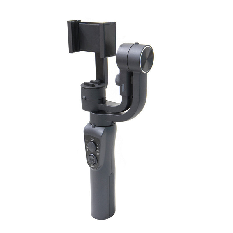 Black three-axis stabilizer handheld gimbal for smooth video recording