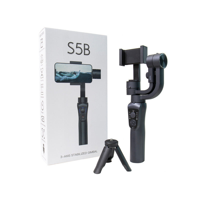 S5B Three-axis Stabilizer handheld gimbal with tripod for smartphones in black